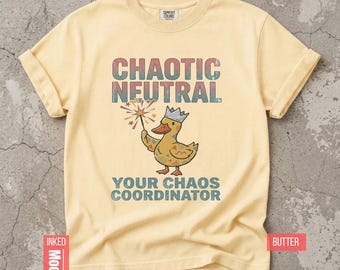 Camiseta divertida con meme de pato para amantes de las aves - Gráfico caótico y extravagante - Regalo para él