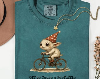 Camiseta con humor sarcástico y frase divertida "A causar un alboroto"