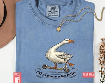 Camiseta de patinete con ganso tonto lista para armar un alboroto / Regalo divertido de animales para amantes de los gansos