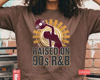 Criado con el R&B de los 90 / Camiseta gráfica nostálgica / Regalo retro de la historia afroamericana