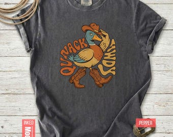 Camiseta divertida con estampado de pato vaquero - Estilo meme Weirdcore desquiciado - Regalo peculiar para hombres