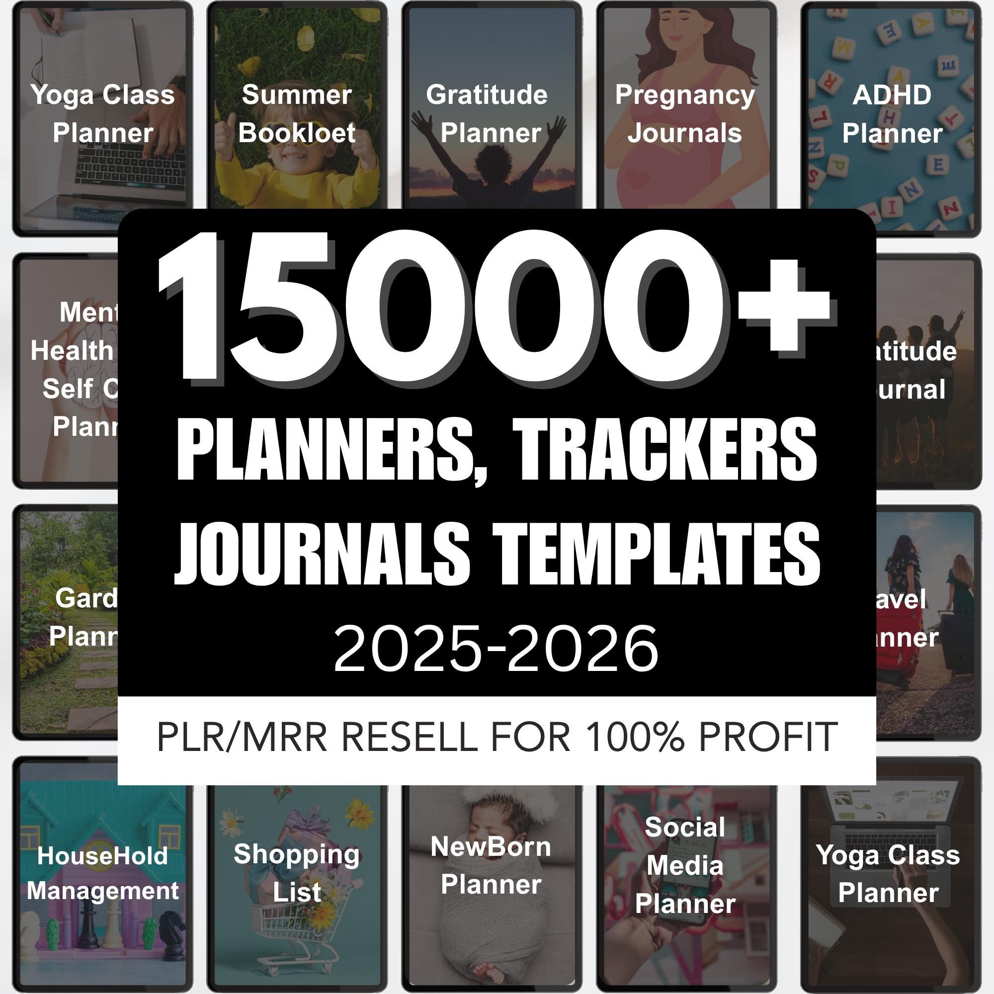 15000+ PLR & MRR Canva Template Bundle, 200+ Canva Templates, Planners, Journals, Trackers, Printable, Mrr Products, Master Resell Rights
