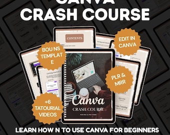 Canva Crash Course: Video Tutorials with MRR/PLR (Digital Download)