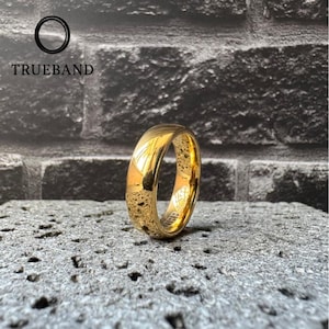 TRUEBAND klassieke gouden wolfraamring • trouwring trouwring • koepelring heren dames • 4/6 mm-band • gegraveerde band