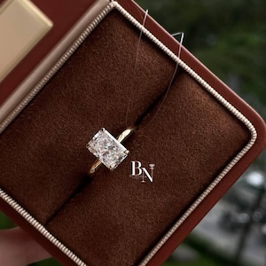 2.00 CT Radiant Diamond Engagement Ring | Lab Grown Diamond Solitaire Ring | Yellow Gold | Radiant Cut | Minimalist Ring | Promise Ring
