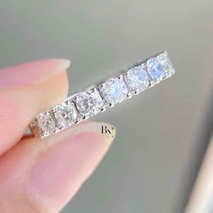 2.40 CT Round Diamond Eternity Band | Lab Grown Diamond Wedding Ring | Full Eternity Stacking Ring | Solid Gold | Anniversary Gift For Her
