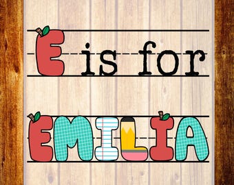 Custom Kids Name Back To School DTF Transfer, Personalized First Day School Shirt Design