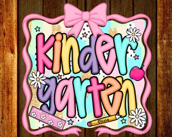 Custom Kindergarten Student DTF Transfer, Personalized Teacher Design, Back to School Ready To Press