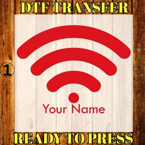 Custom Wireless Design DTF Print, Personalized Wireless Ready To Press, Internet Wireless DTF Transfer, Colorful Wireless Heat Transfer
