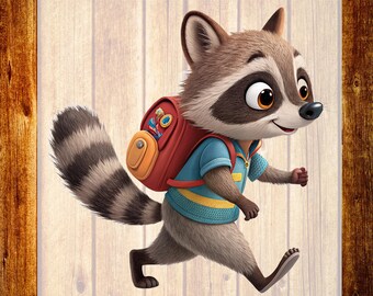 Raccoon Back To School DTF Transfer, Funny First Day Of School Shirt Design