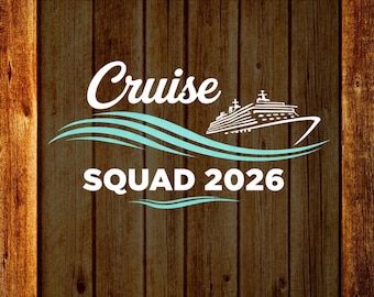 Cruise Squad 2026 DTF Transfer, Family Vacation Shirt Design, Tropical Trip Ready To Press
