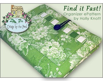 Find it Fast Organizer - Sewing ePattern (PDF) - stockage de tissu de dossier de classeur matelassé