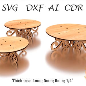 Lima tagliata al laser | Alzata per torta | SVG DXF AI