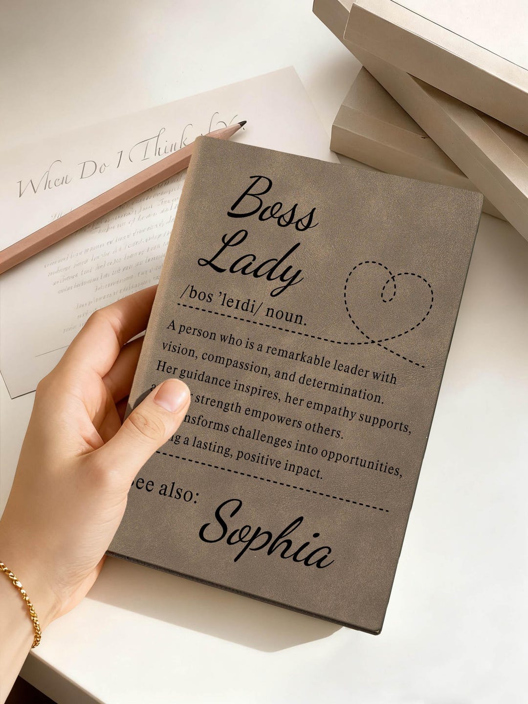 Personalized Boss Lady Notebook, New Business Owner Gift, Appreciation ...