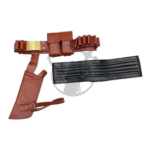 Handmade Custom Mandalorian Boba  Fett 2 Leather Blet  W-Gun Holster,Pouches - Cosplay Props