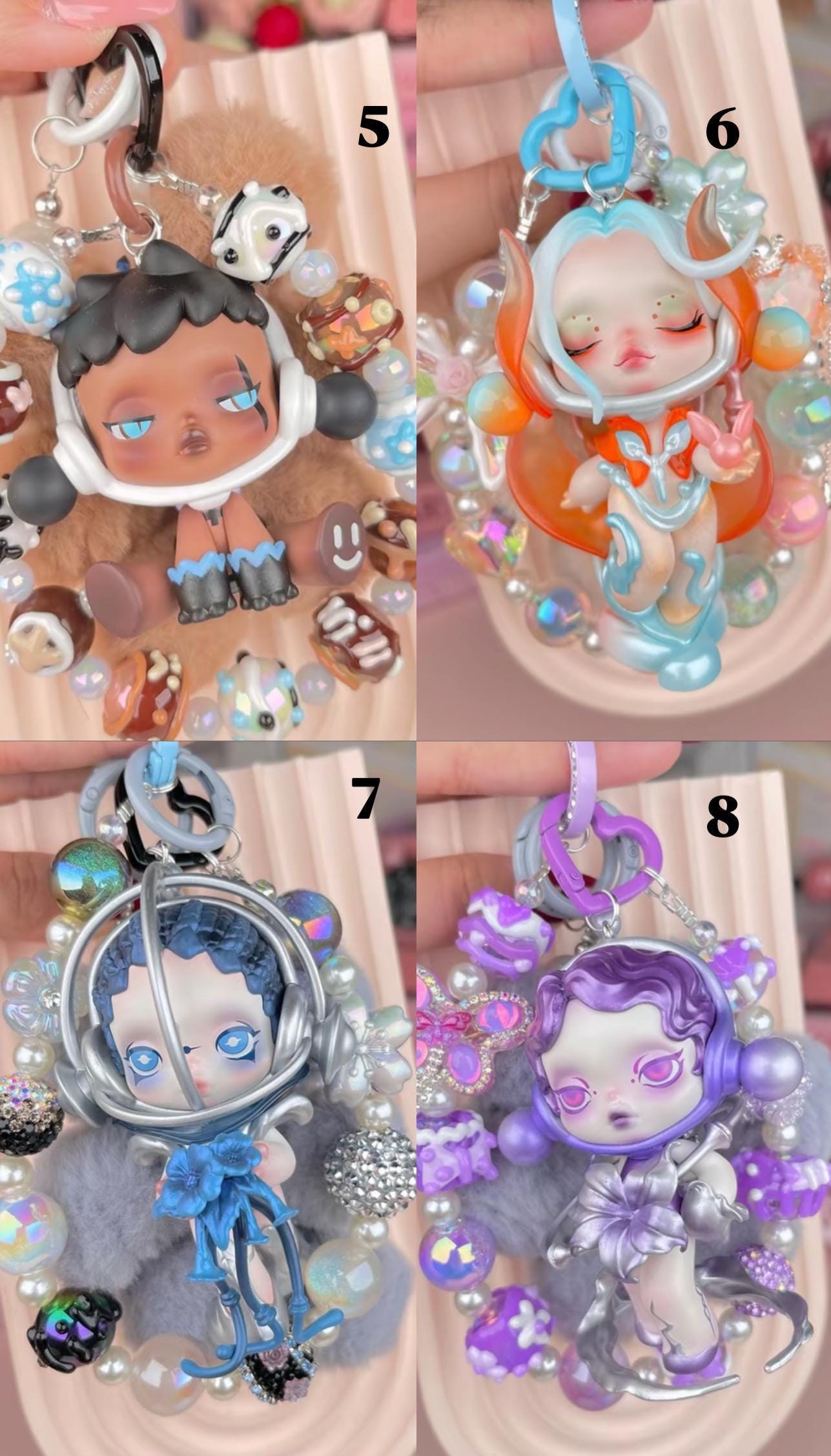 POPBEAN Skullpandaストラップ POPMART ハンドメイド15 POPBEAN Skullpandaストラップ POPMART ハンドメイド15 POPBEAN