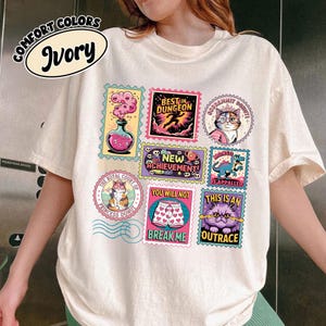 Dungeon Crawler Carl Book Stamps Shirt Comfort Colors®, New Achievement TShirt, Princess Donut Mongo Tee, Booktok Fantasy Book Shirt, Sci-Fi