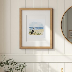 Beach Border Collie – Dog | Watercolor Illustration Print
