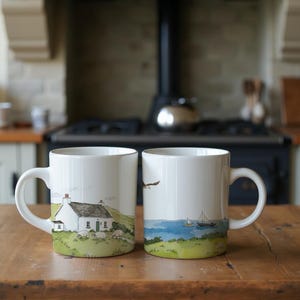 Island Croft View Mug – Countryside Watercolour Art