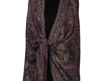 Großer Paisley Pashmina Schal - 90 x 190 cm Leichter Wickelschal