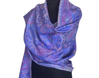 Teal Paisley Schal: Leichter Viskose-Schal, vielseitiger Schal