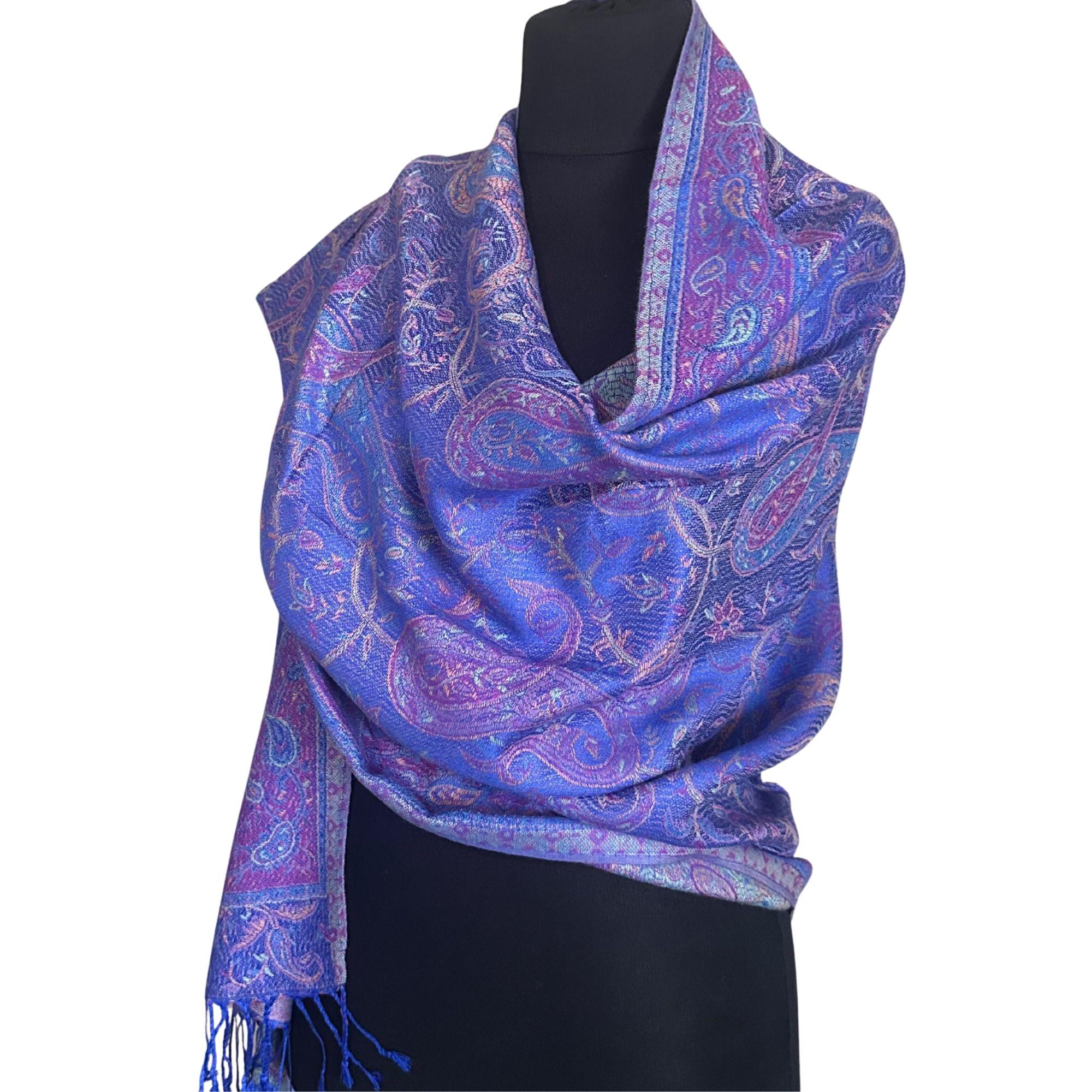 Teal Paisley Scarf - Etsy display picture 2