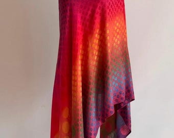 Regenbogen Paisley Lila Bunter Pashmina Schal - Elegantes Design