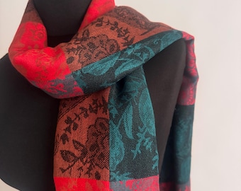 Patchwork Paisley Pashmina Schal : Boho Festival Wrap