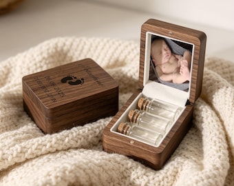 Custom Baby Keepsake Box, First Curl & Umbilical Cord Box, Baby Hair Keepsake, Personalized Newborn Memory Gift, Baby Tooth Keepsake Box