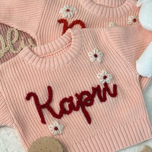 Maglione con nome ricamato personalizzato per neonati: regalo personalizzato per neonati, maglione con nome ricamato a mano personalizzato per neonati, maglione con nome personalizzato per neonati