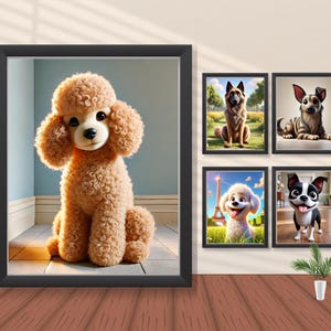 Custom Cartoon Pet Portrait, Personalized Cartoon Pet Portrait, Wall Art for Pet Lovers Gift, Dog Cartoon Portrait Cat, Digital Downloads