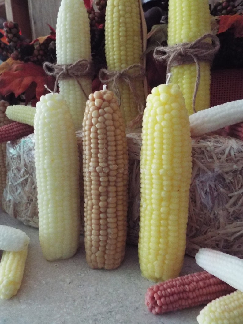 Set of 3 Full Size CORN COB CANDLES Your Choice of Fragrance Etsy