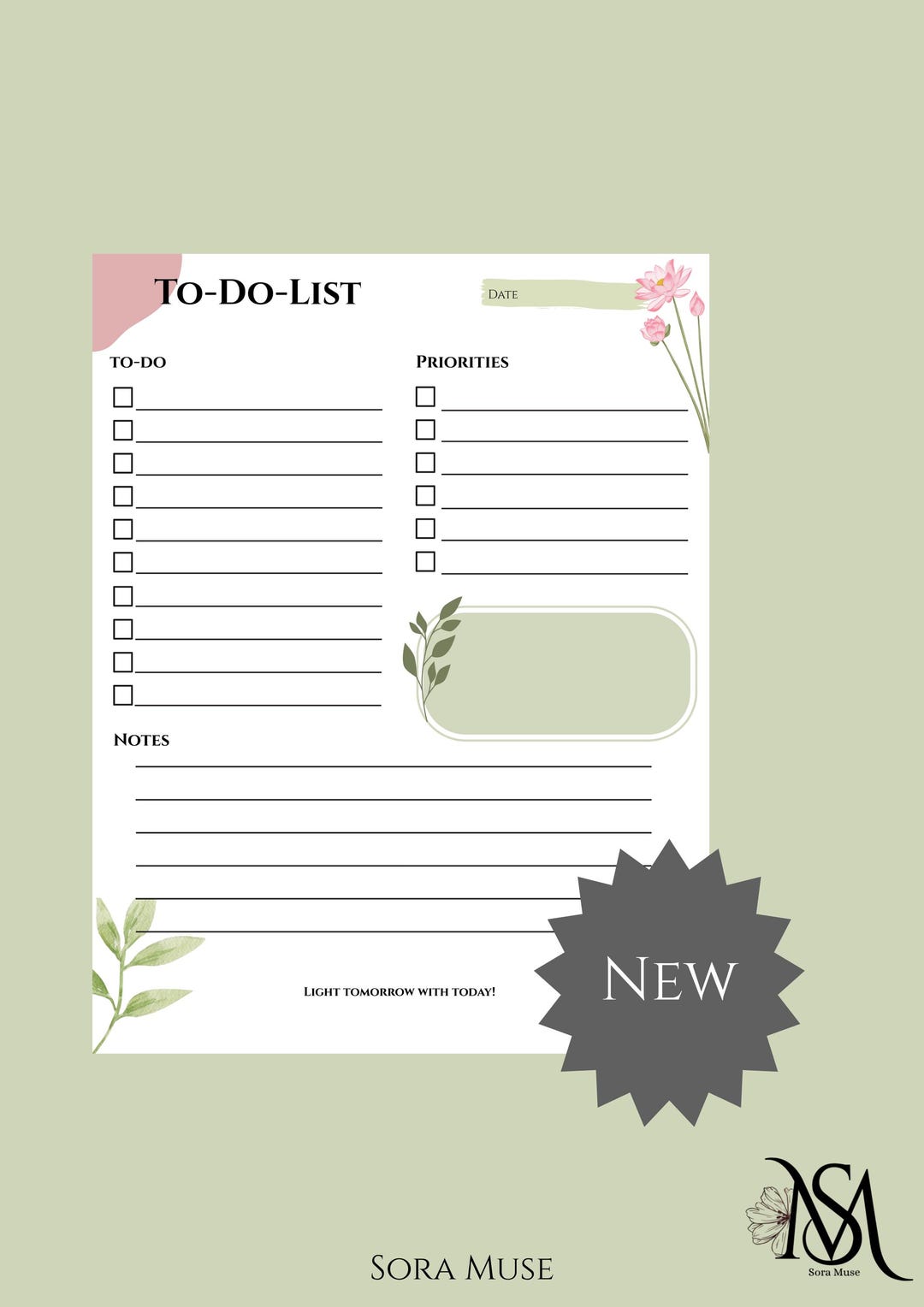 Printable To-do List | Daily Planner | Task List Organizer | Floral To ...