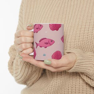Underwater Dreams Ceramic Mug, Cute Fish Mug, Ocean-Themed Coffee Cup, Gift for Sea Lovers, Summer Decor