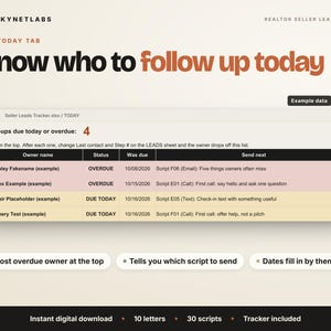 Expired Listing Letter & FSBO Letter Templates, Realtor Seller Lead Scripts + Prospect Tracker (Digital Download) image 4