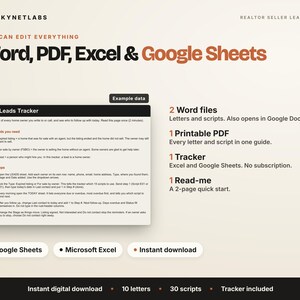 Expired Listing Letter & FSBO Letter Templates, Realtor Seller Lead Scripts + Prospect Tracker (Digital Download) image 7