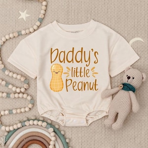 Daddy&#39;s Little Peanut Baby Romper, Lil Peanut, Baby Boy Peanut, Peanut Baby Shower Gift, Daddys Lil Peanut, Little Peanut, New Dad Clothes