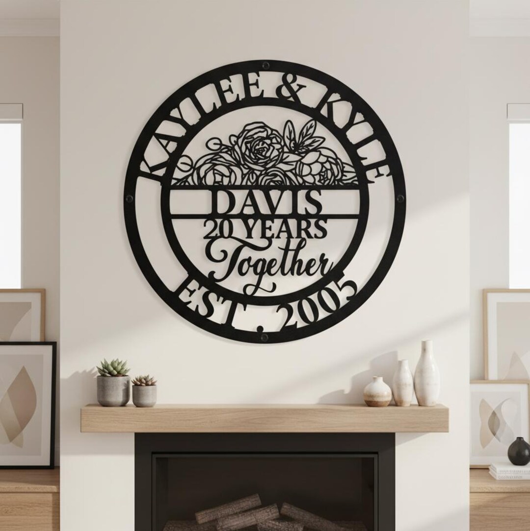 Custom Wedding Anniversary Wall Decor,custom Family Wall Art ...