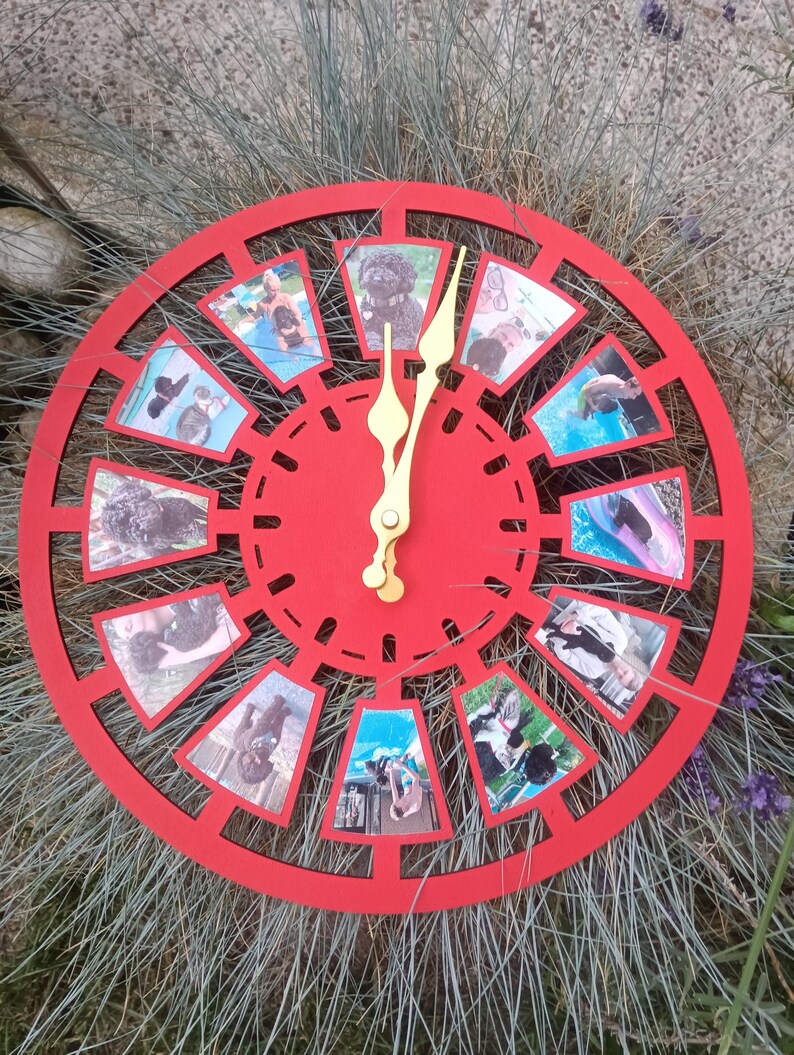 Photo Frame With Photo Cutting Template Included. Wall Clock ,30cm ...