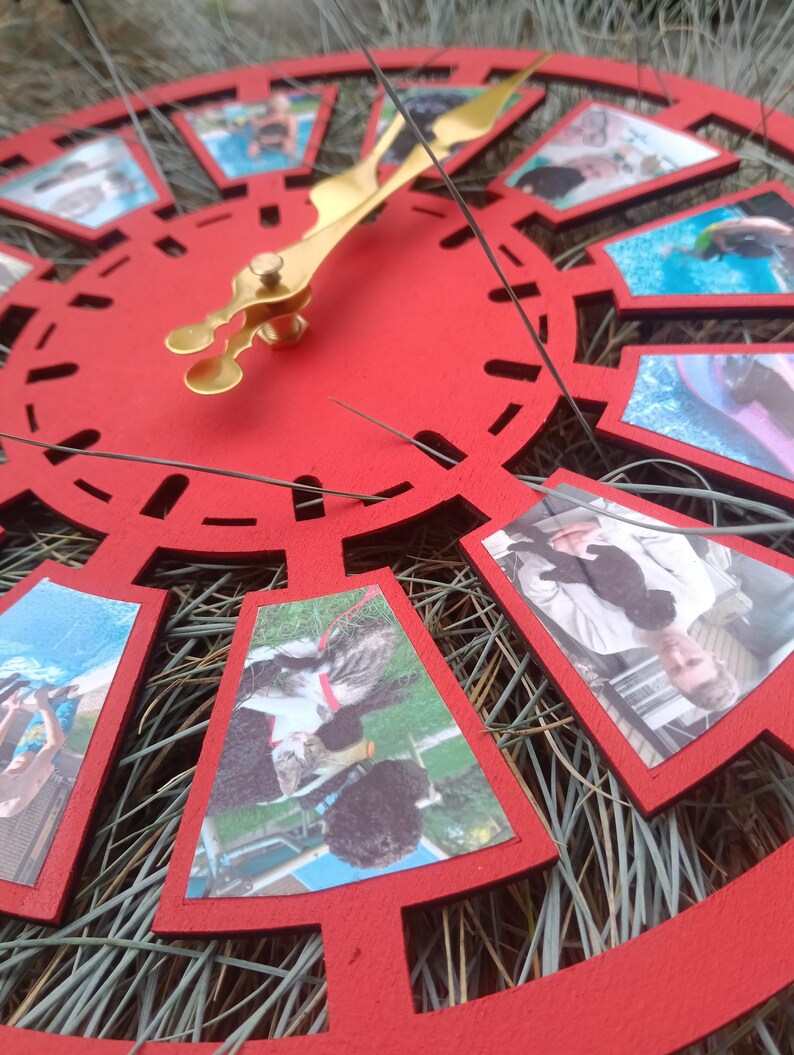 Photo Frame With Photo Cutting Template Included. Wall Clock ,30cm ...