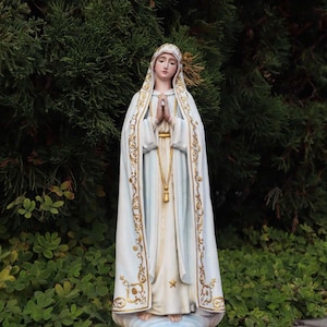 Estatua artesanal de Nuestra Señora de Fátima, regalos católicos, artículos para la iglesia, estatua decorativa de esquina de oración de edición premium, especial
