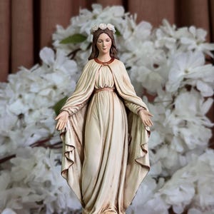 Antique Blessed Virgin Mary Statue - Etsy