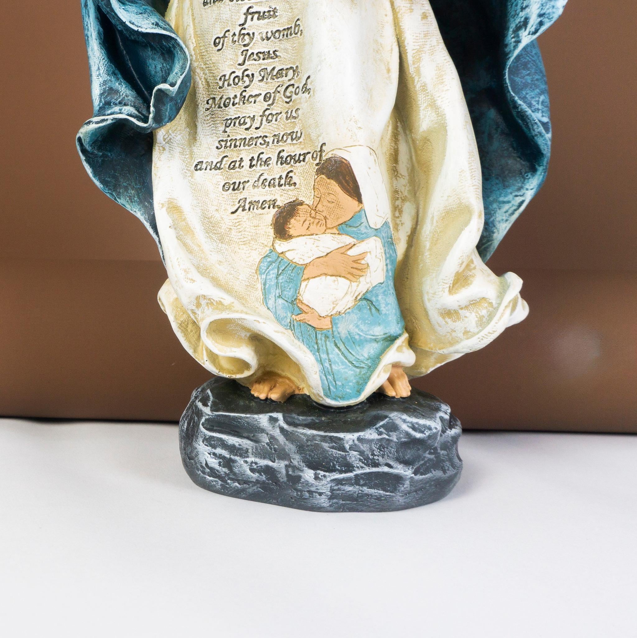 Our Lady of Grace statue is handmade, suitable for desk, car, home decoration, catholic gift, christian