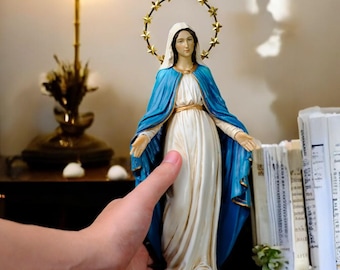 聖母マリア像 聖母マリア像 高さ約24cm （蛇を踏むマリア） キリスト教美術