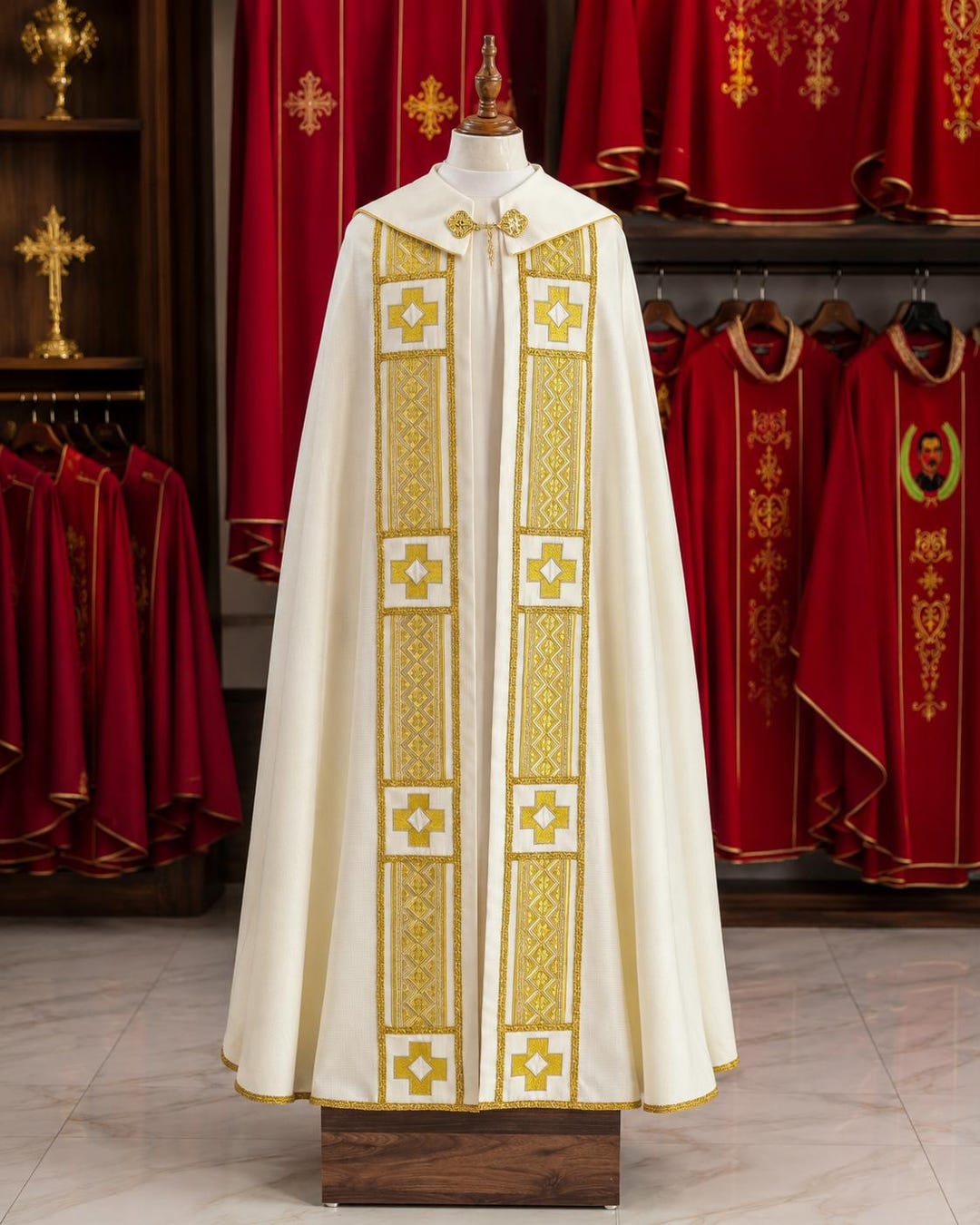 Custom Catholic Cope Vestment: Handmade Liturgical Clergy Robe for ...