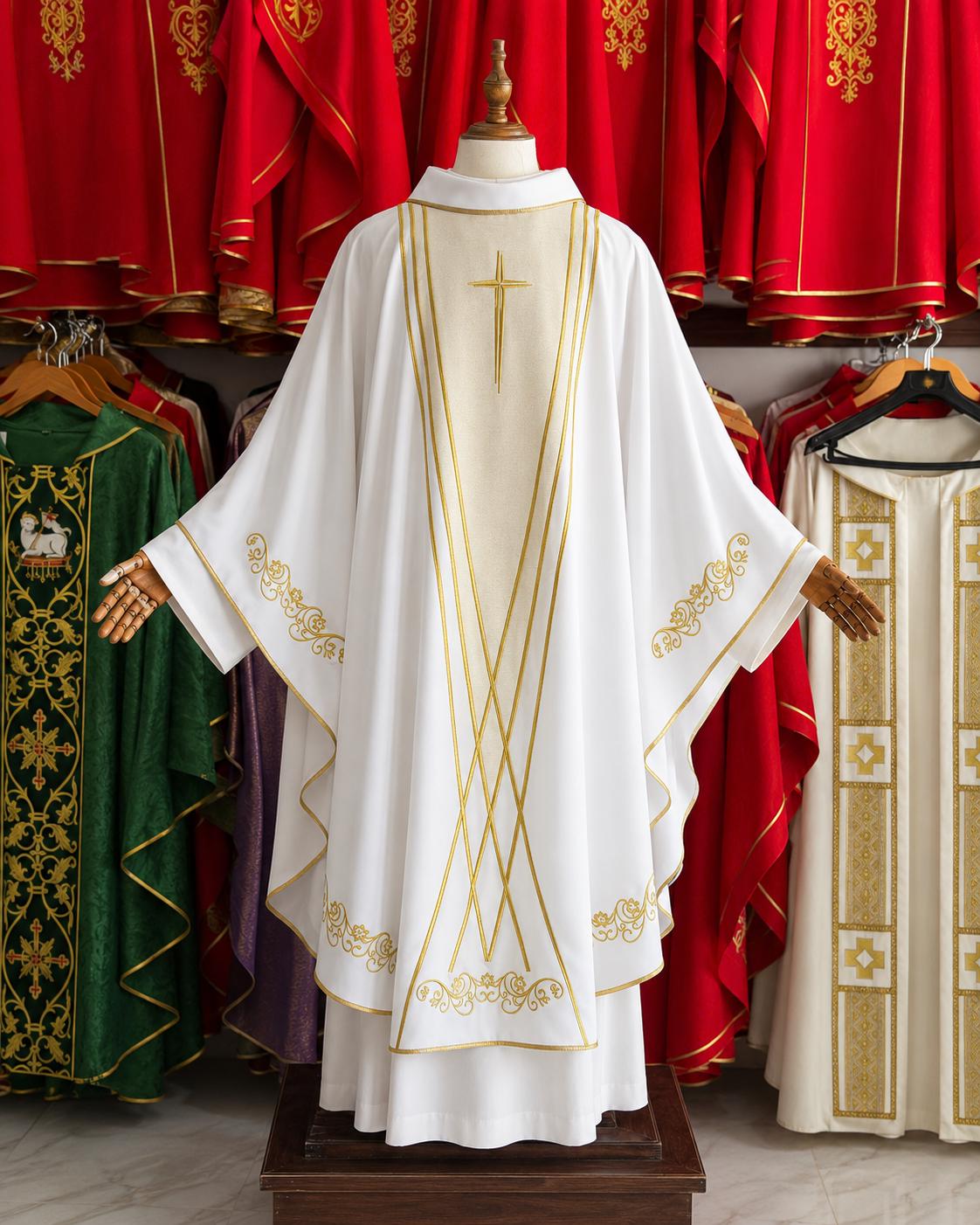 Custom Handmade Catholic Chasuble Vestment: Liturgical Clergy Robe for ...