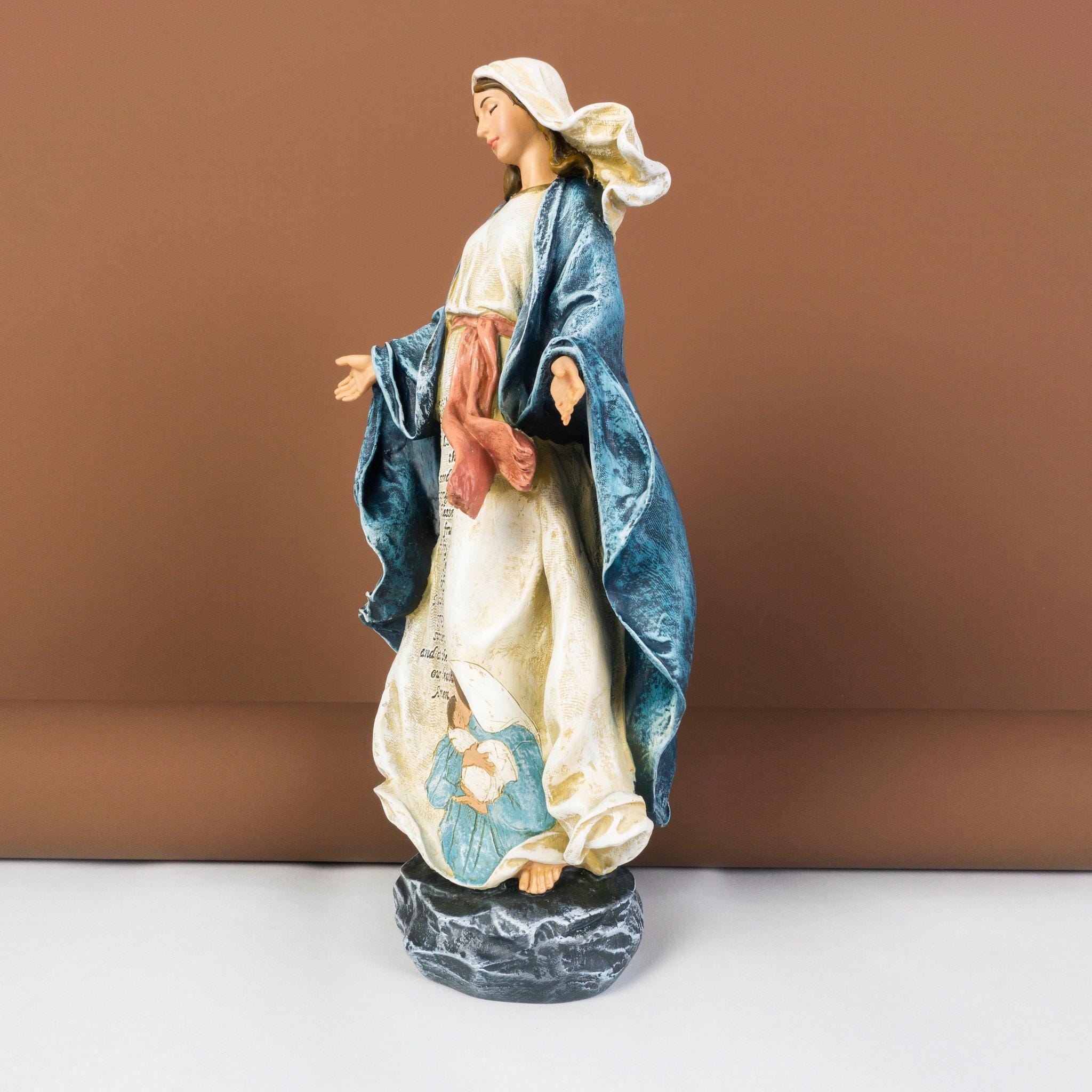 Our Lady of Grace statue is handmade, suitable for desk, car, home decoration, catholic gift, christian