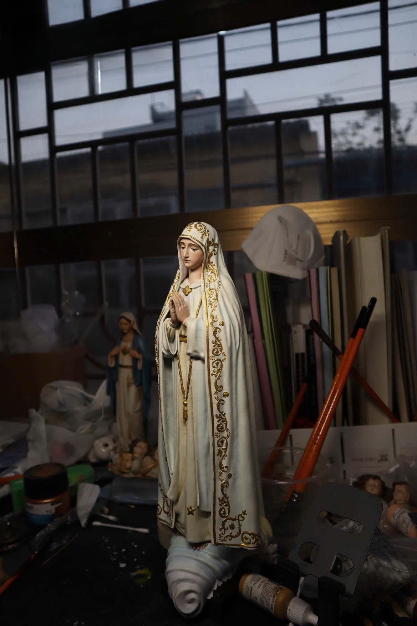 Our Lady of Fatima Handcrafted Statue, Catholic Gifts, Church Supplies, Premium Edition Prayer Corner Decoration Statue, Special