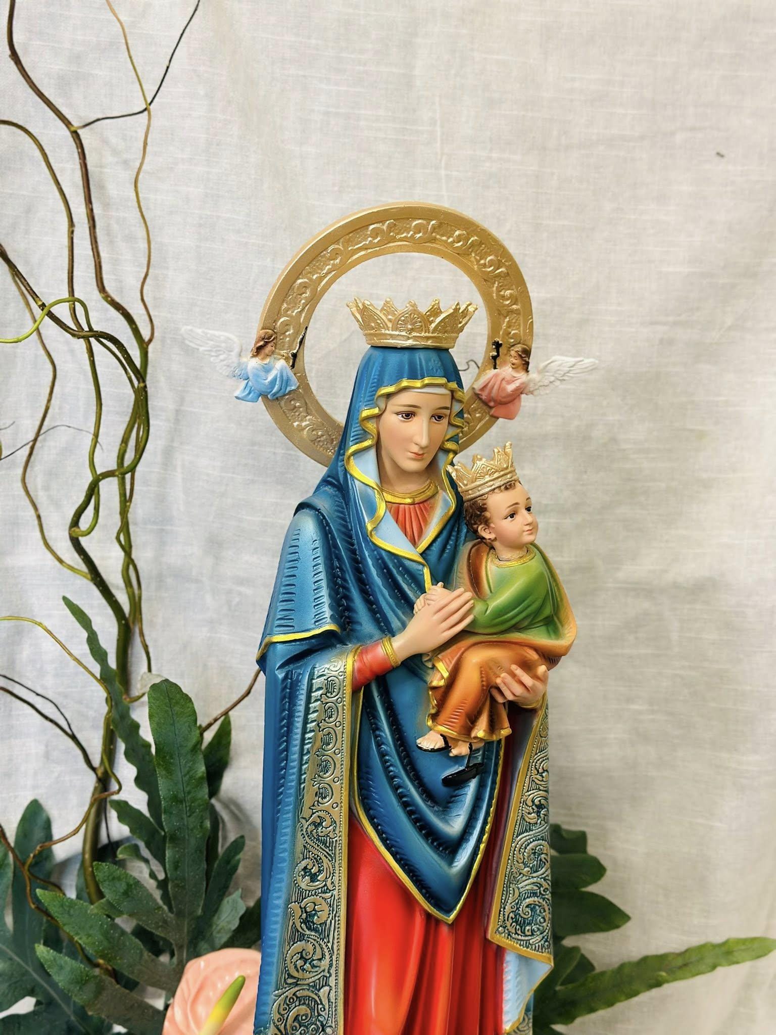 Hand-painted Our Lady of Perpetual Help Statue - 40cm Catholic