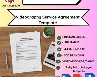 Modèle de contrat de service de vidéographie : contrat de cinéaste (téléchargement numérique)